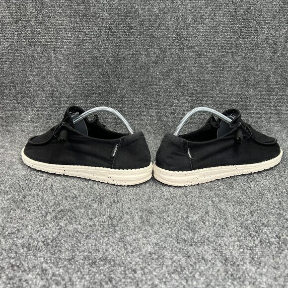 Hey Dude Wendy Shoes Women's Size 10 Black Canvas Slip On Comfort Loafer Sneaker - Picture 6 of 11